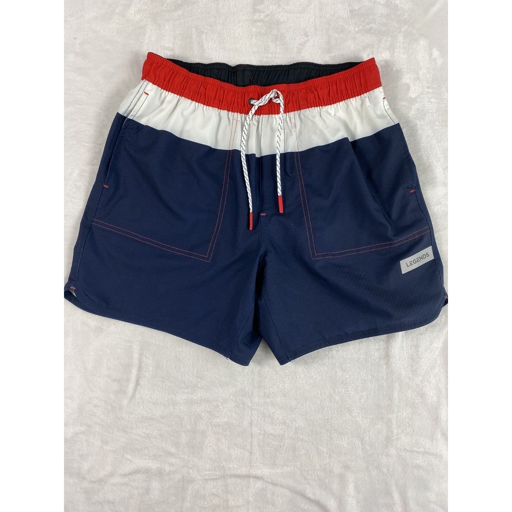 Legends Athletic Shorts Men's Sz M Red White Blue Lined Running Gym Active